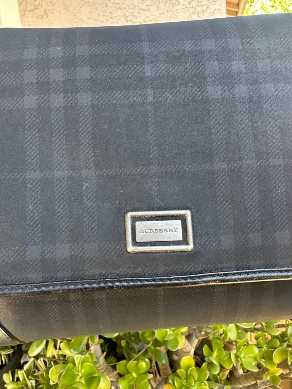 BURBERRY Vintage Black Plaid Crossbody Bag - Picture 10 of 12